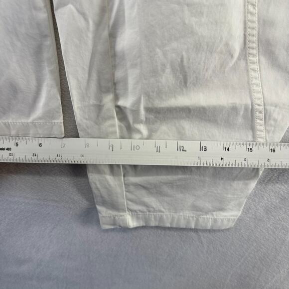 Madewell Pants Women's 4 White Seamed Utility Barrel Leg Cargo Slant Solid NEW - Picture 6 of 12